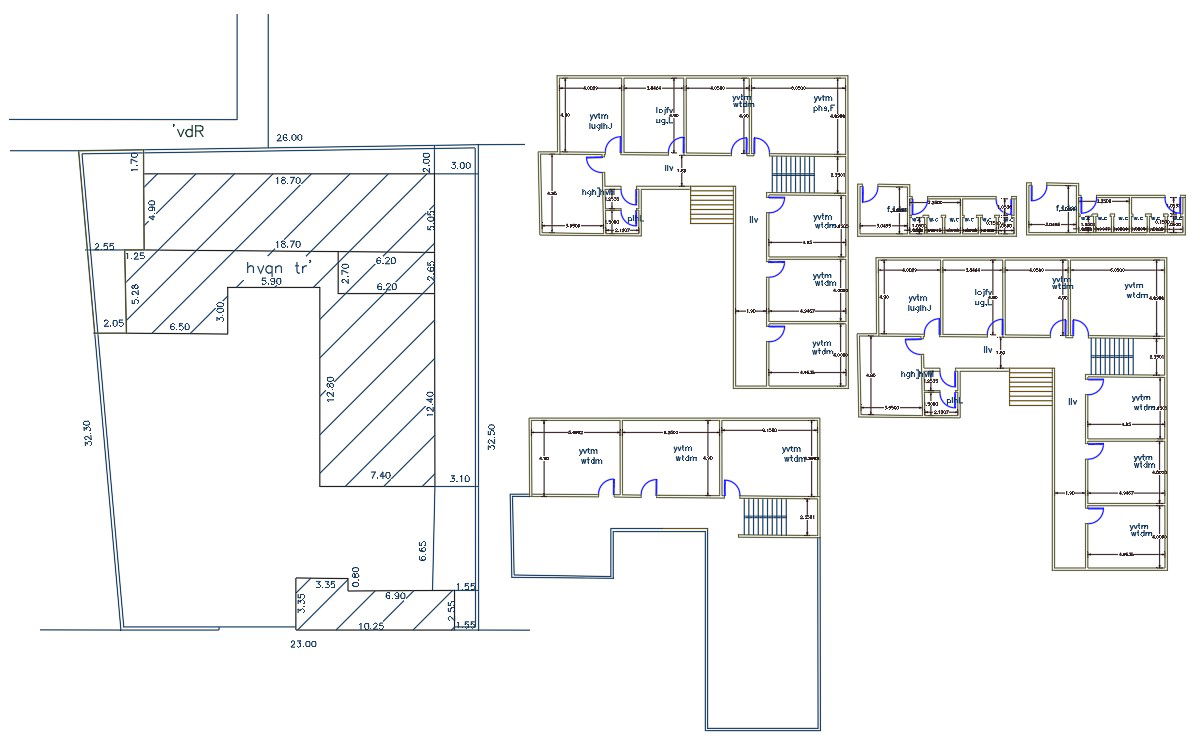 School Project Floor Layout Plan DWG File