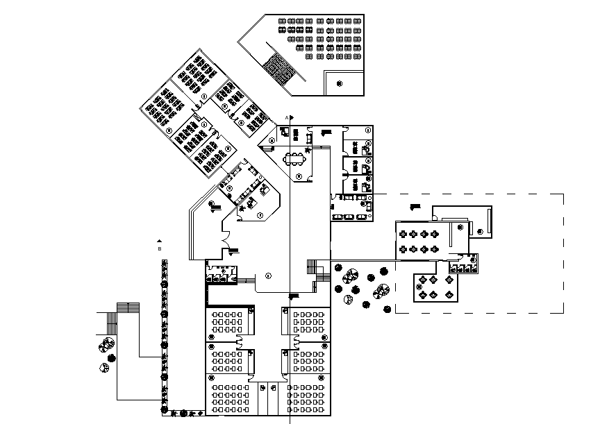 School Project Layout Plan AutoCAD Drawing Download DWG File