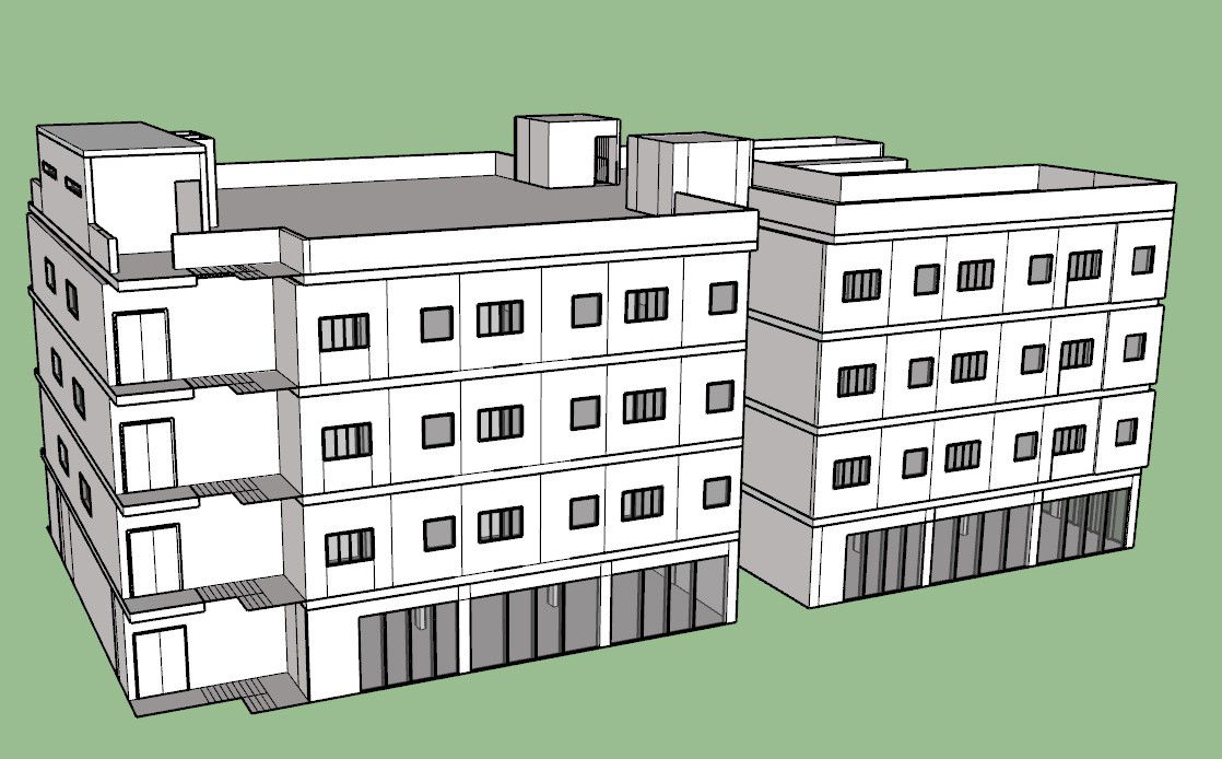 School Building CAD Blocks SketchUp Drawing File
