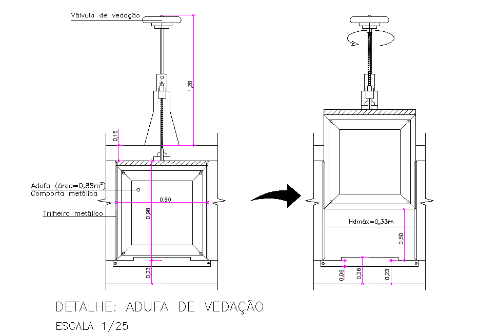 Sealing material plan detail dwg file