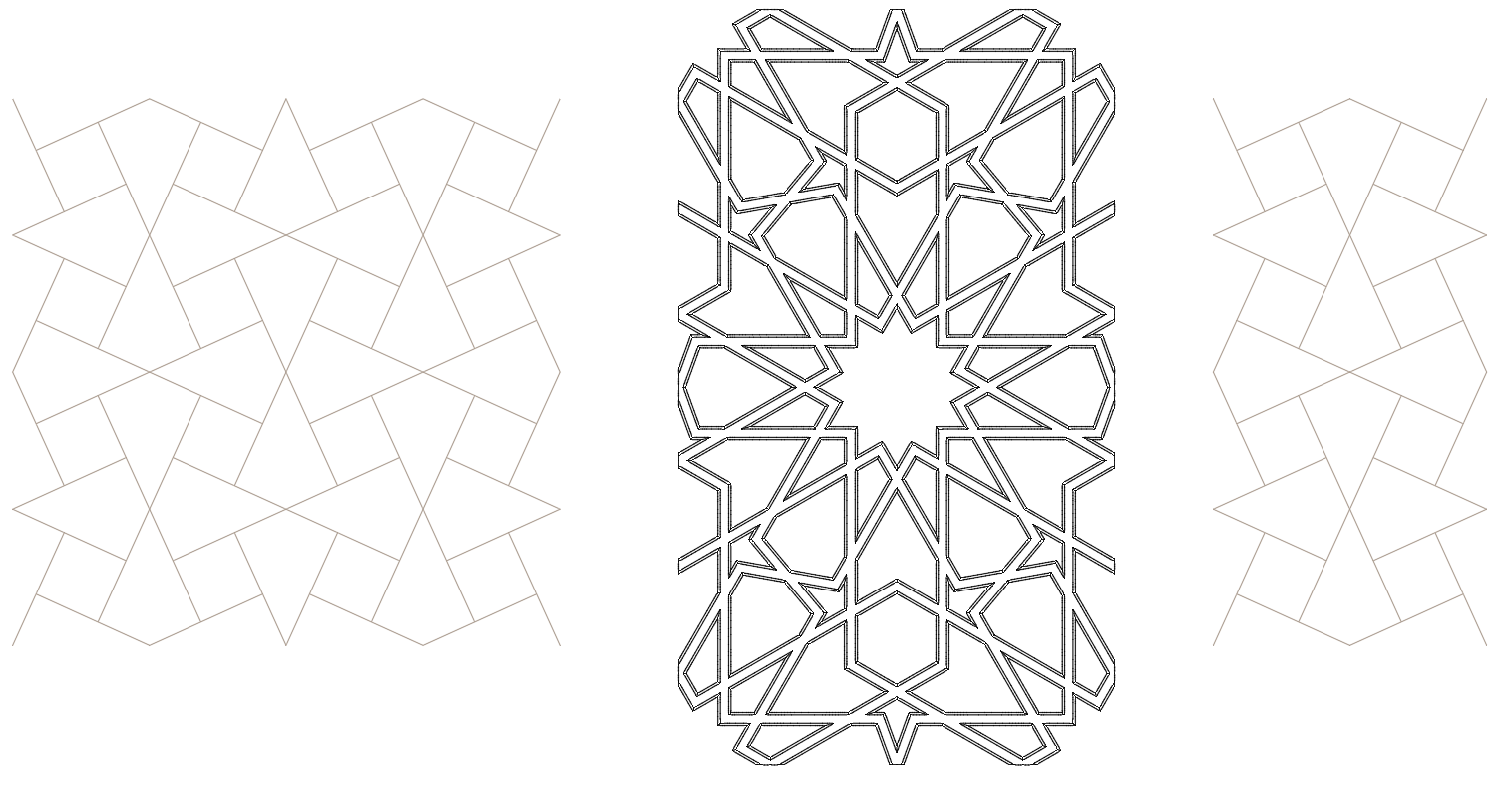 Seamless Islamic geometric pattern abstract vector AutoCAD Drawing in dwg file