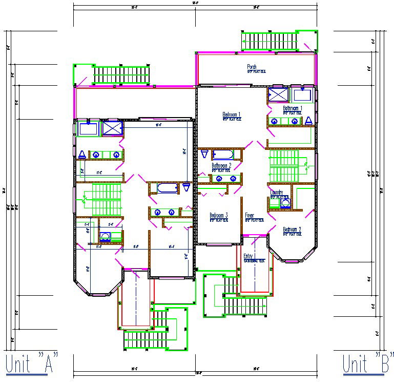 Second Floor House Plan DWG File