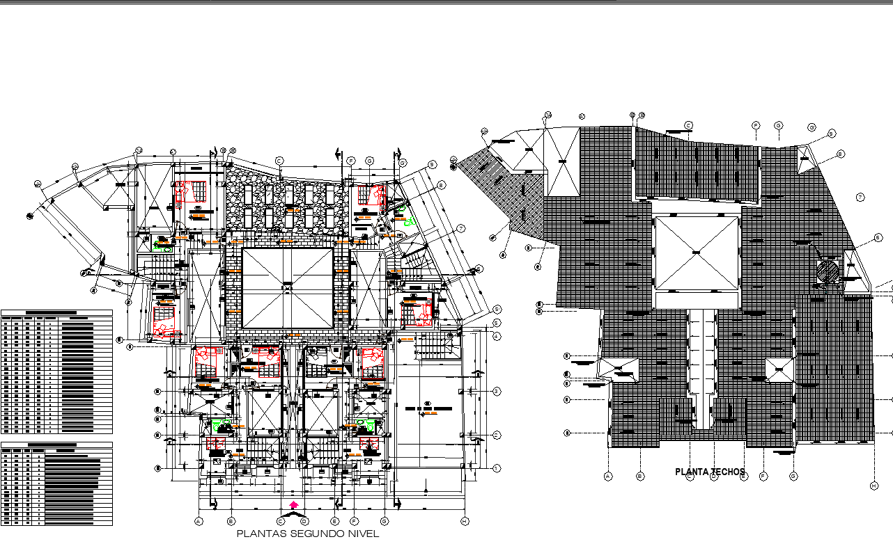 Second floor Layout commercial plan detail dwg file