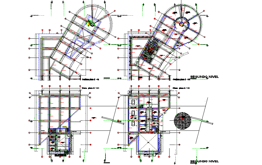 Second floor Layout commercial plan detail dwg file