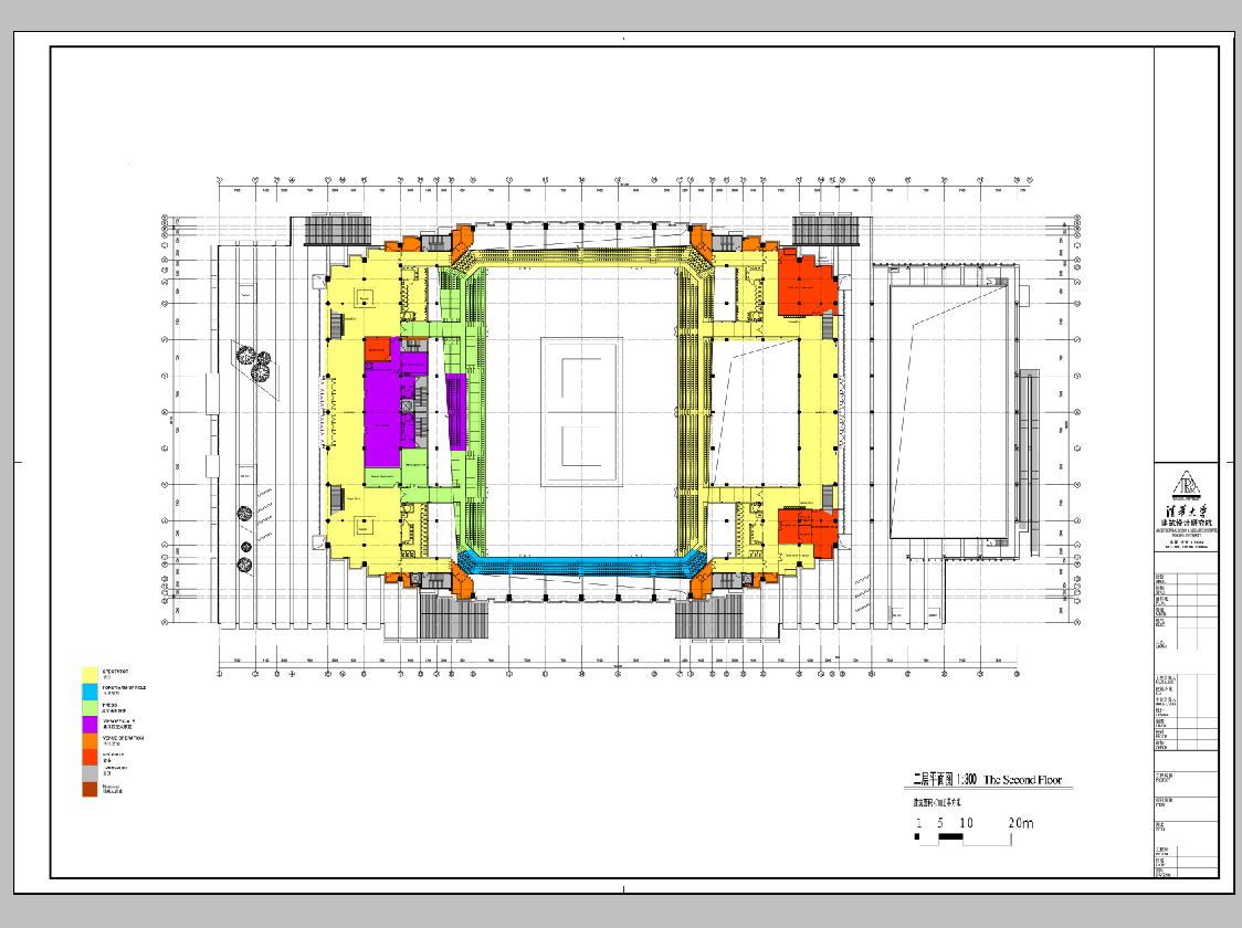 Second floor plan of an industrial building 2d view layout plan,