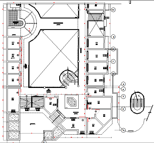 Second floor structure details of processing plant dwg file