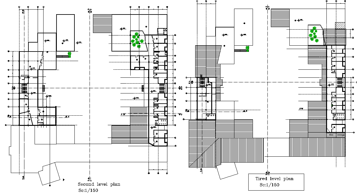 Second level plan and third level plan detail dwg file