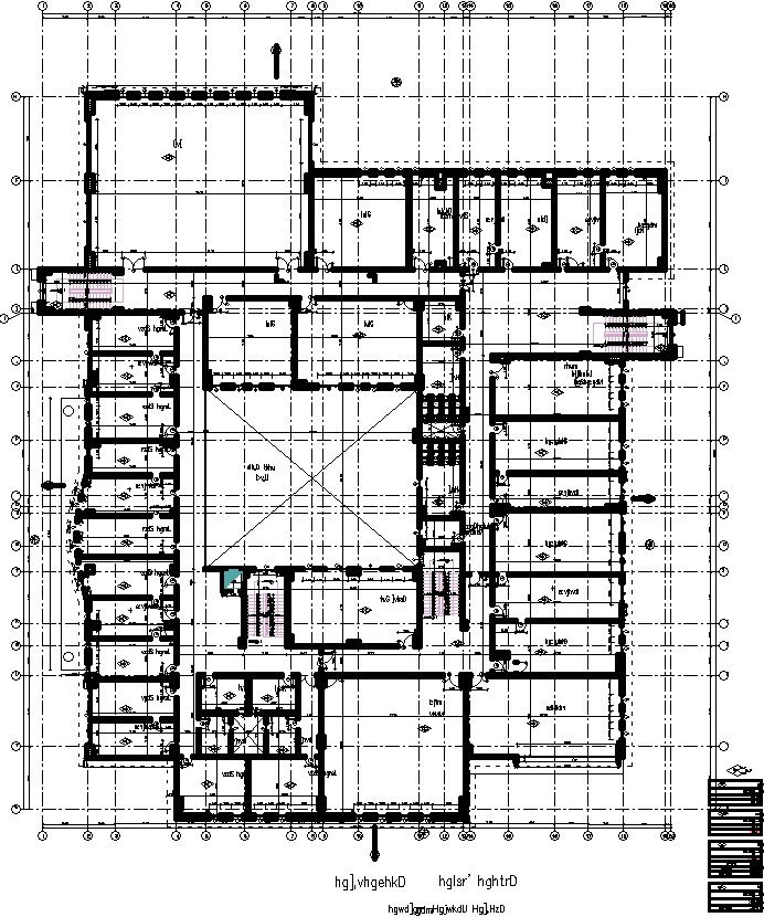 Second floor plan of pharmacy college with detail AutoCAD drawing