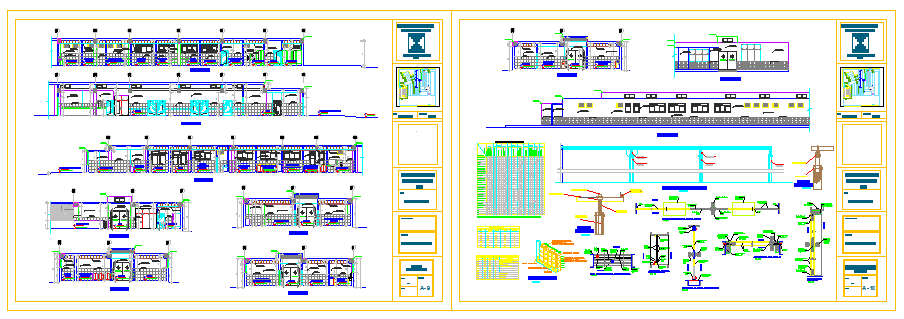 Section drawing of Hospital design drawing