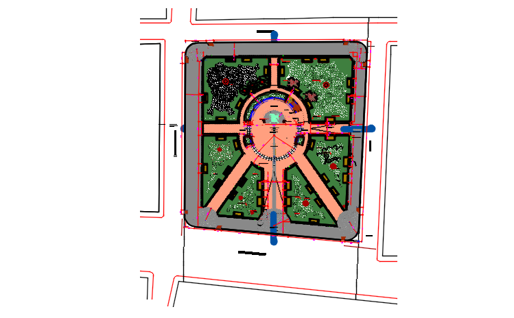 Section 1-1 and section section 2-2 plan detail dwg file