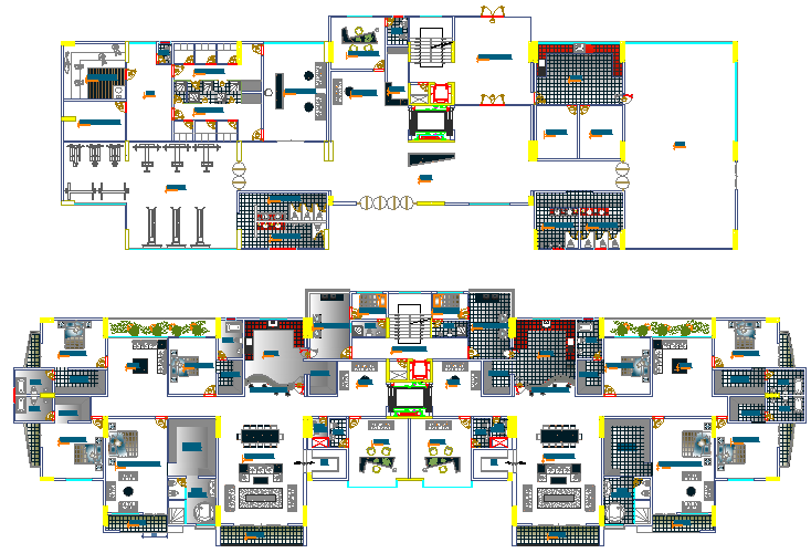 Section Details of High Rise Building Project dwg file