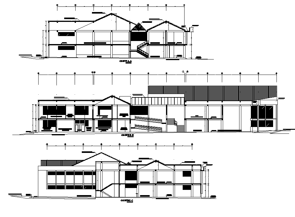 Section Library plan dwg file