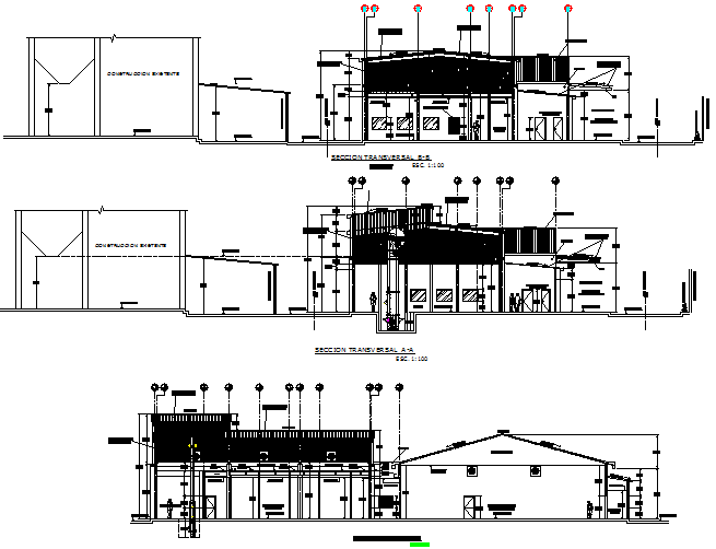 Section Packing for sugar building plan detail dwg file