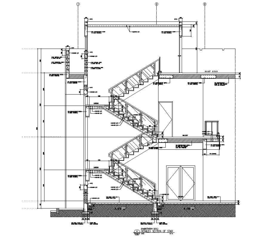 Section Plan Of Staircase