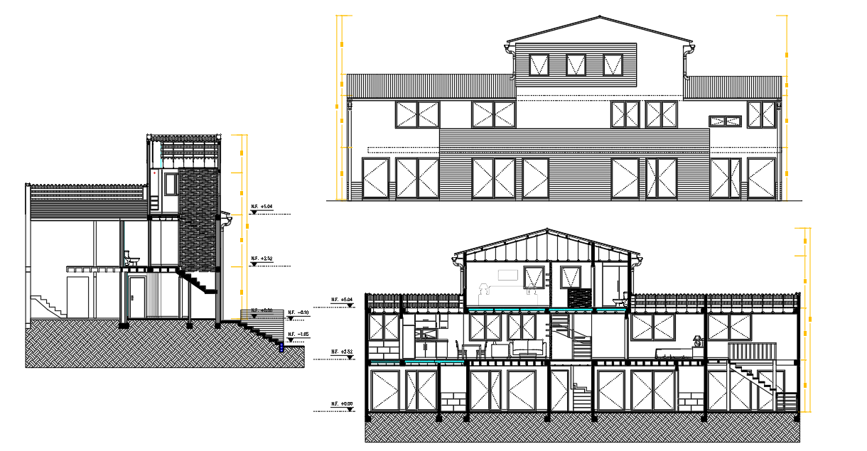 Section and elevation details