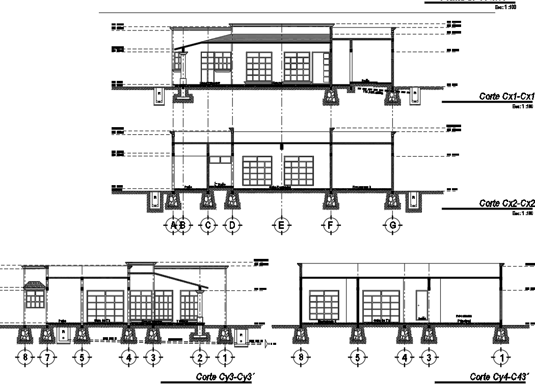 Section and elevation details