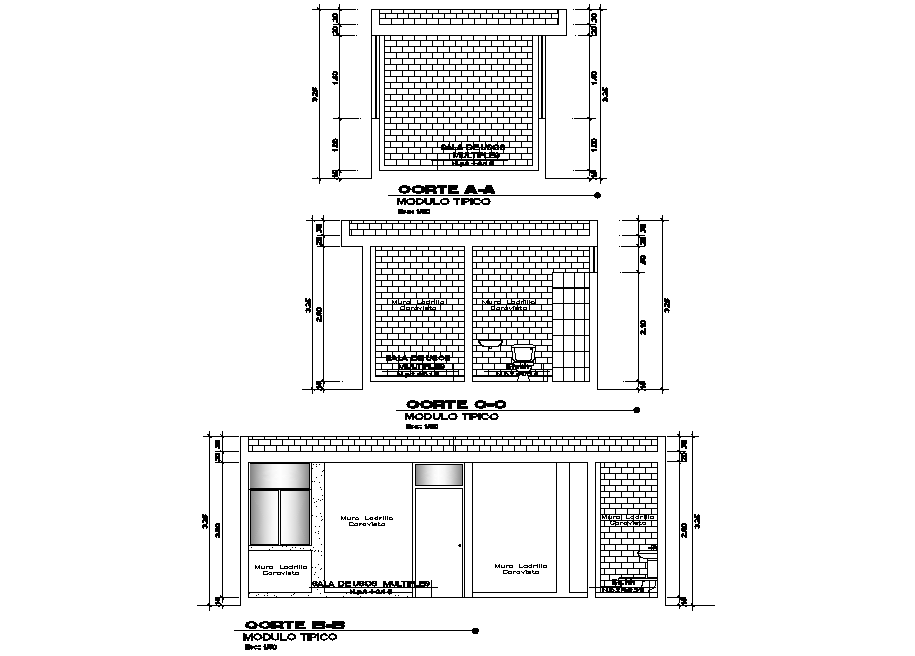 Section basic module of individual housing layout file