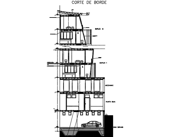 Section building plan detail dwg file