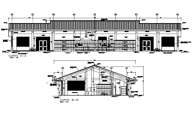 Section college detail dwg file