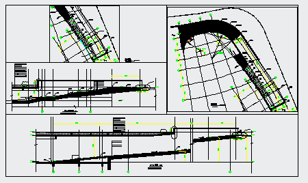 Section design drawing of Car ramp detail drawing