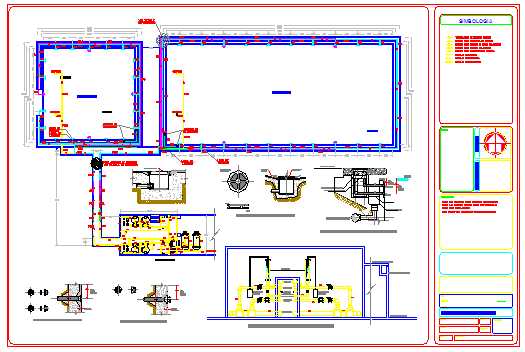 Section detail drawing of tube and nozzle pumping detail drawing