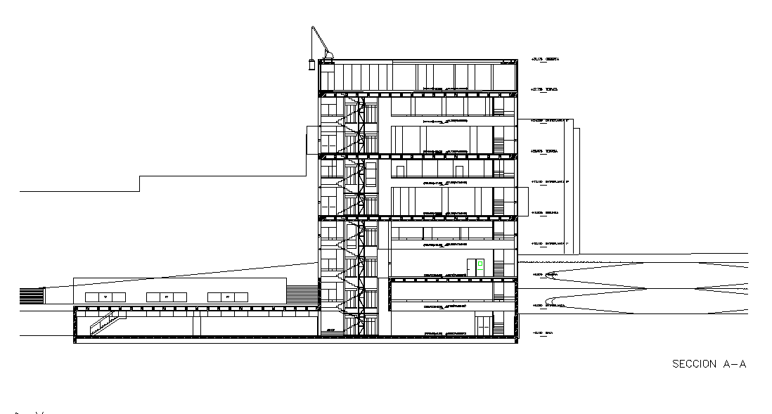 Section detail of public library.