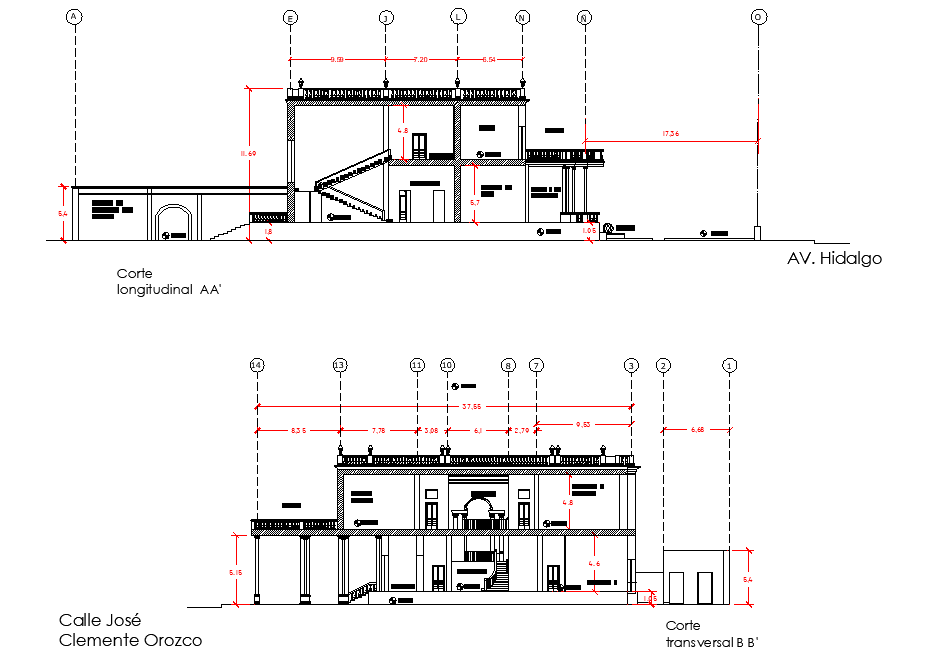 Section heritage house plan layout file