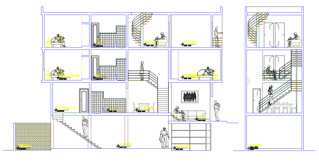 Section home plan layout file