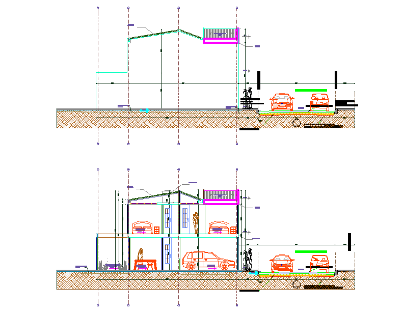 Section house plan layout file