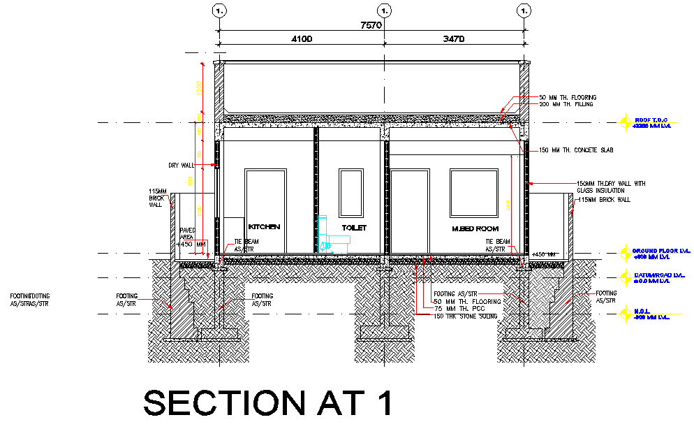 Section house plan layout file