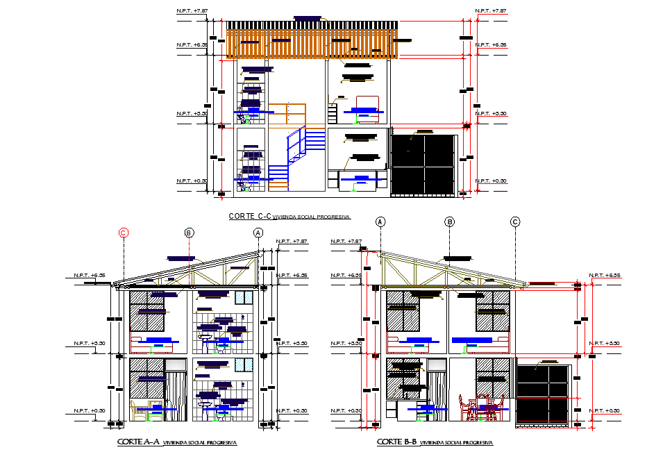 Section housing plan layout file