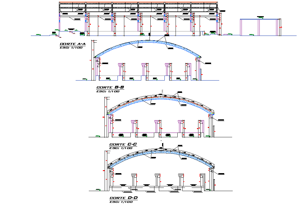 Section ice planthielmar plan detail dwg file,