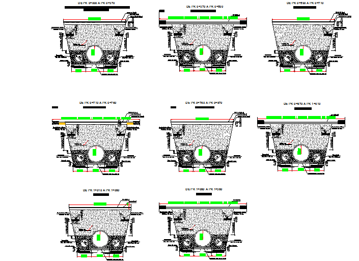 Section main hole detail dwg file