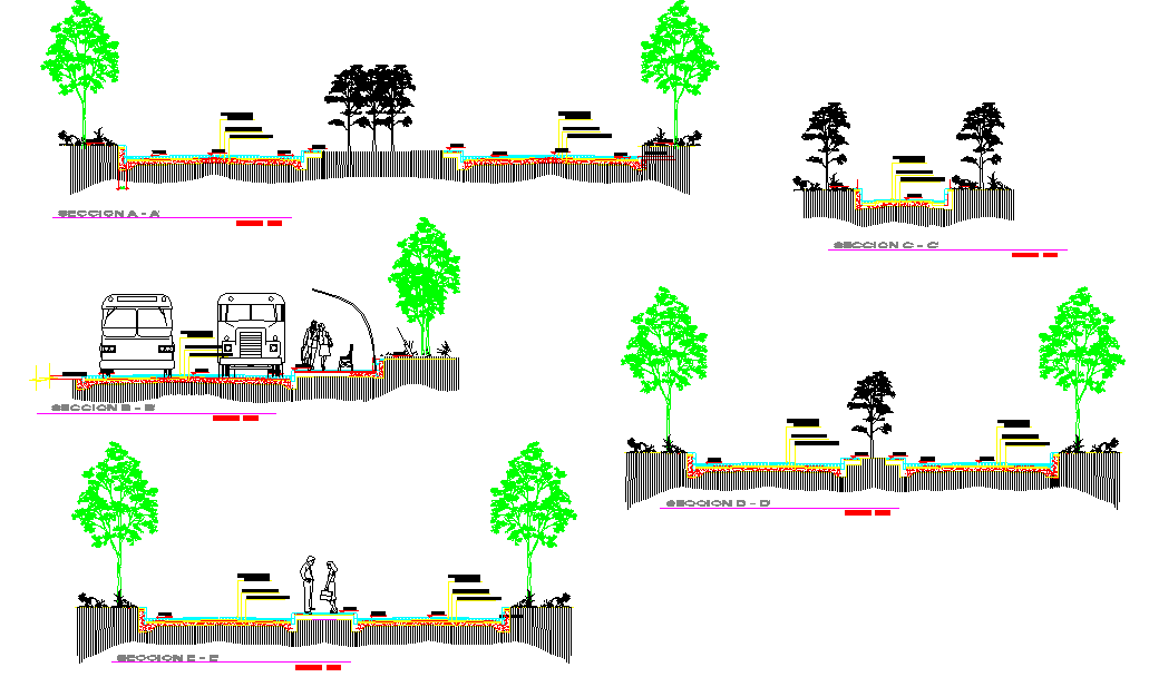 Section master plan market terminal and project layout file