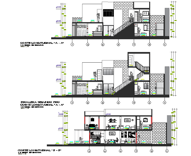 Section modular housing plan layout file