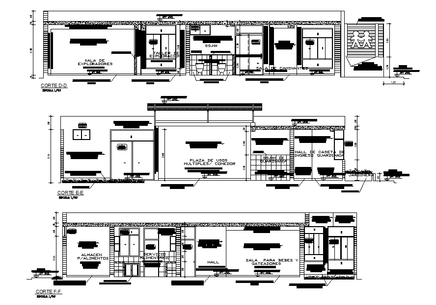Section plan detail dwg file