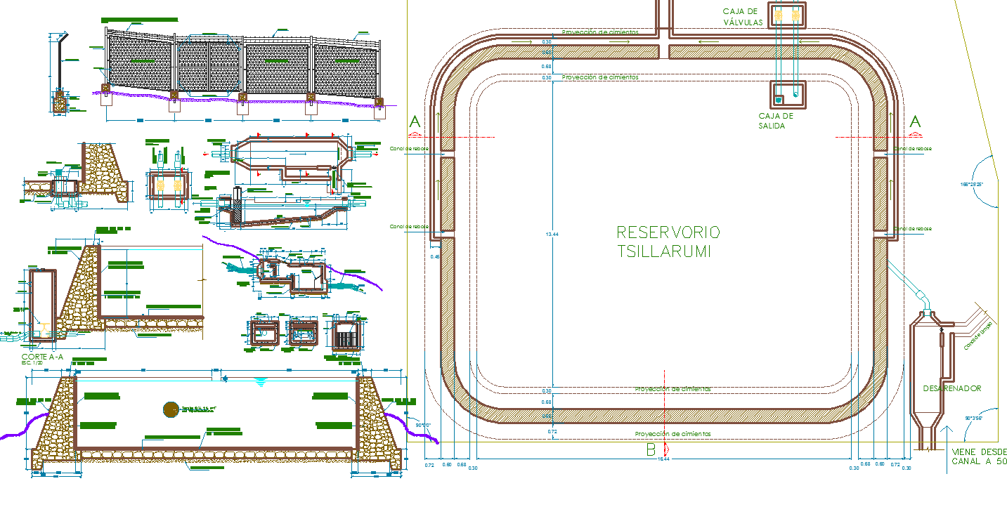 Section plan plan and structure detail