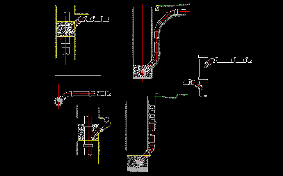 Section sewer plan detail dwg file