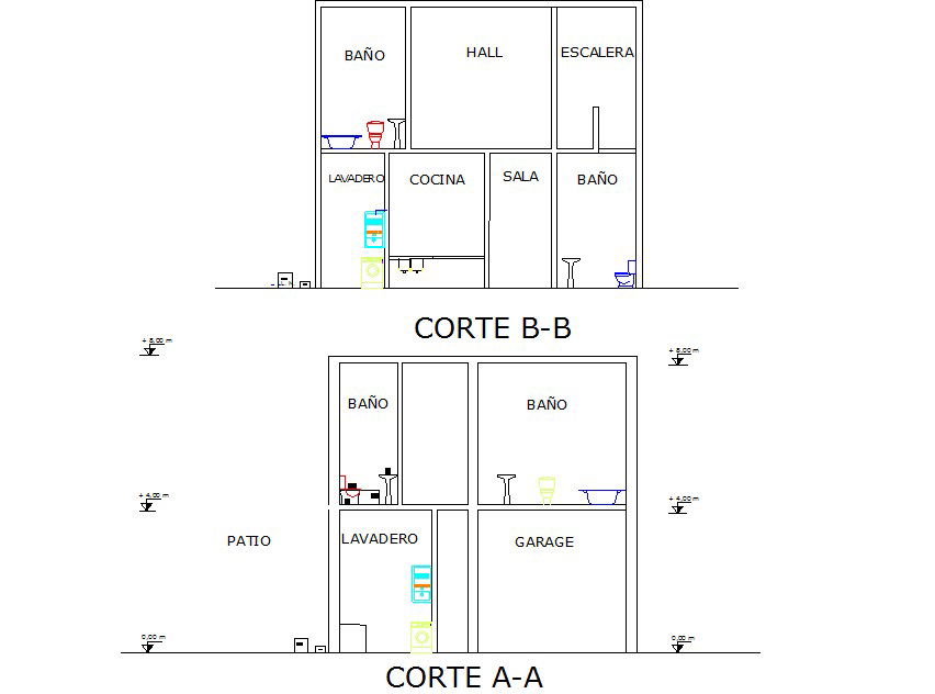 Section toilet detail dwg file