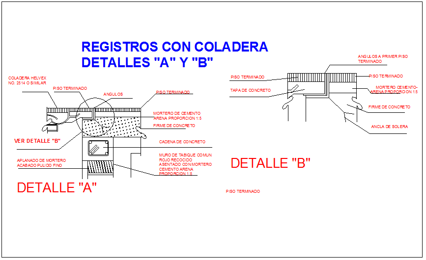 Section view of column and roof slab joint detail information dwg file