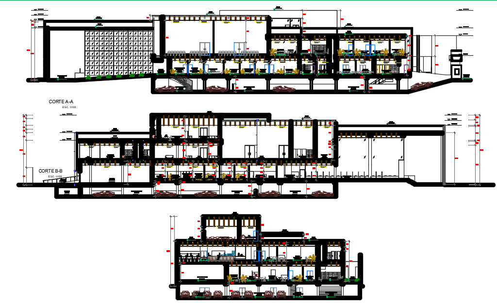 Section working plan detail dwg file