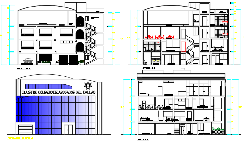 Section working plan detail dwg file