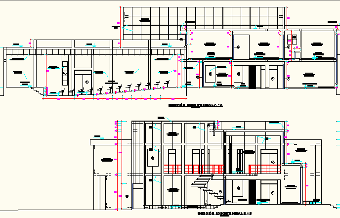 Section working plan detail dwg file