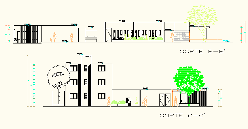Section working plan detail dwg file