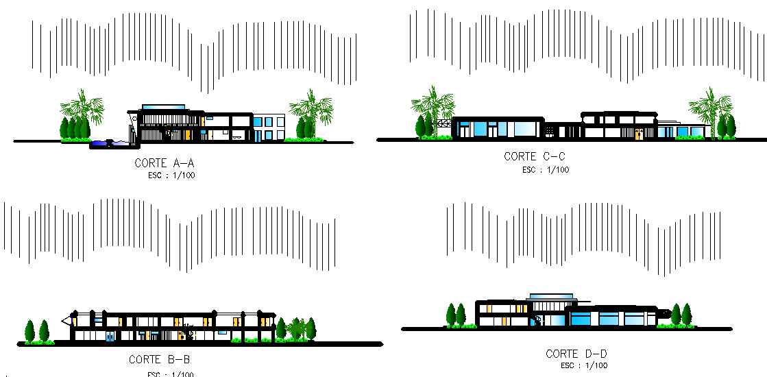 Section working plan detail dwg file
