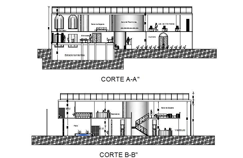 Section working plan detail dwg file