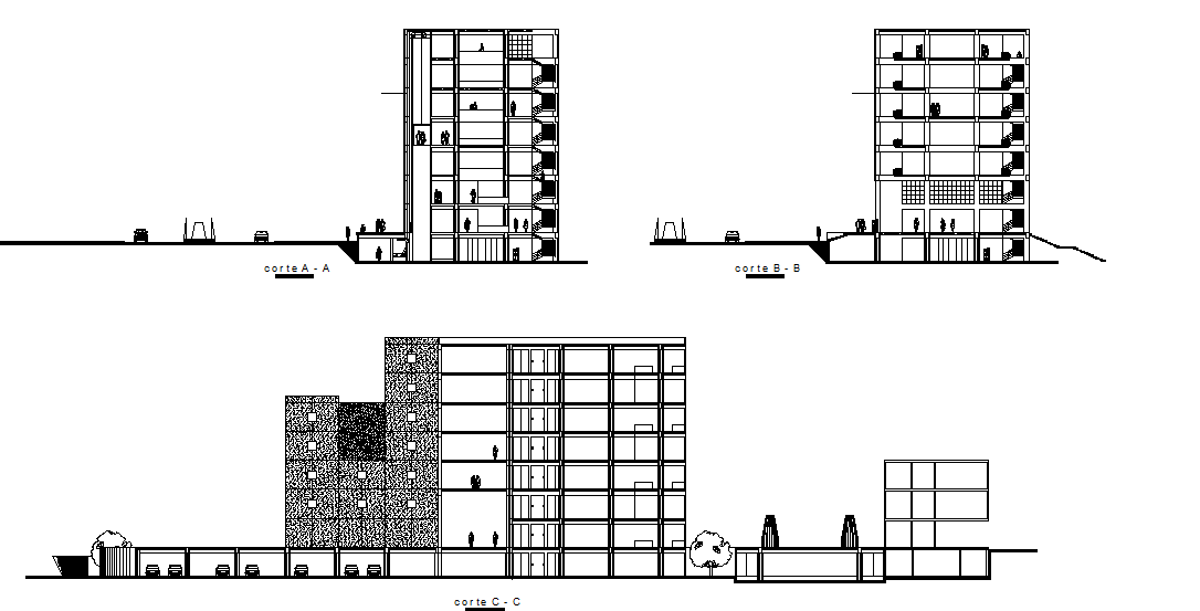 Section working plan detail dwg file