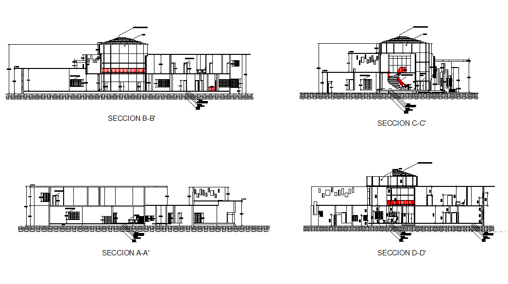 Section working plan detail dwg file
