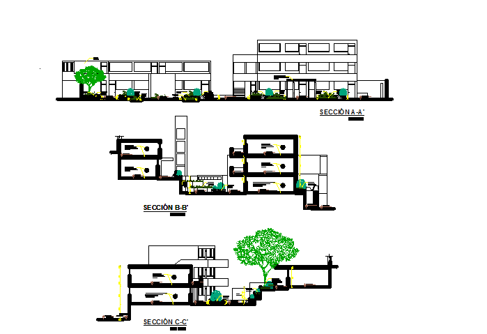 Section working plan detail dwg file