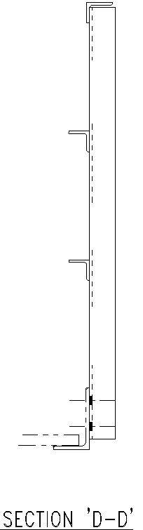 Section DD of ladder construction in detail AutoCAD drawing, dwg file, CAD file